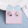 Alloy Plastic Clip-on Earrings for Kid WG9F41F-16-1