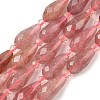 Natural Strawberry Quartz Beads Strands G-G453-F03-8x16mm-2