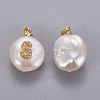 Natural Cultured Freshwater Pearl Pendants KK-L187-A-01S-2