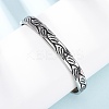 Retro 316 Surgical Stainless Steel Cuff Bangles BJEW-C142-11A-AS-1