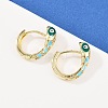 Brass Micro Pave Cubic Zirconia Hoop Earrings EJEW-B146-02G-10-1