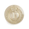 Golden Tone Crown Initial Wax Seal Brass Stamp Heads AJEW-A065-01D-1