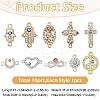 10Pcs 10 Styles Alloy Rhinestone Links/Connectors ALRI-YW0001-31-2