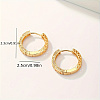 Brass Clear Cubic Zirconia Hoop Earrings BG2697-4