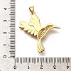 Rack Plating Brass Micro Pave Cubic Zirconia Enamel Pendants X-KK-L226-002G-01-3