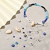 DIY Evil Eye Resin & Glass & Natural Cowrie Shell Beads Bracelets Making Kits DIY-YW0010-25-6