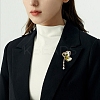 Resin Butterfly Brooch Pin with Crystal Rhinestone JEWB-P016-05KCG-03-2