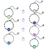 DIY Rainbow Color Blank Dome Link Bracelet Making Kit DIY-SZ0009-08-1