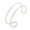 Non-Tarnish Hollowed 304 Stainless Steel Cuff Bangles for Women Men BJEW-P331-02P-1