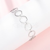 304 Stainless Steel Ring Link Chain Bracelets BJEW-P373-02D-P-1