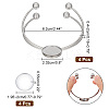 Unicraftale 4Pcs 304 Stainless Steel Double Wire Cuff Bangle Makings STAS-UN0046-18-3