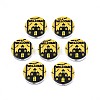 Halloween Printed Natural Wood Beads WOOD-T021-74-1