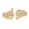 Brass Micro Pave Cubic Zirconia Pendants ZIRC-I063-26G-3