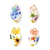Heart Handmade Porcelain Pendants PALLOY-JF05915-1