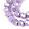 Anti-Tarnish Electroplate Glass Beads Strands EGLA-T021-8mm-15-08-3