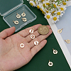 12Pcs 12 Styles Flat Round with Twelve Constellations Brass Charms PALLOY-WR00028-3