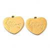 Valentine's Day 316 Surgical Stainless Steel Pendants STAS-G325-18B-1