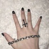 Cross Alloy Enamel Open Cuff Rings for Men FS-WGB4F7F-01-3