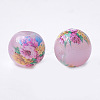 Printed & Spray Painted Imitation Jade Glass Beads GLAA-S047-05A-04-2