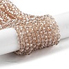 Electroplate Transparent Glass Beads Strands EGLA-A035-T4mm-A22-1