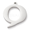 Tarnish Resistant 304 Stainless Steel Letter Pendant Rhinestone Settings LS-STAS-J028-01Q-2