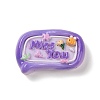 Rectangle Cartoon Word Miss You Opaque Resin Decoden Cabochons LS-RESI-R447-02B-1
