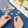 80Pcs 201 Stainless Steel Brooch Findings STAS-UN0058-67-5