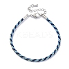 Polyester Cord Braided Bracelet Makings MAK-Z003-01P-19-1