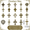 100 Pcs 20 Styles Tibetan Style Alloy Pendants FIND-CJ0003-90-2