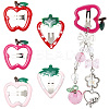42Pcs 7 Styles Iron & Enamel Snap Hair Clips PHAR-SC0001-003-6