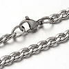 Non-Tarnish 304 Stainless Steel Curb Chain Necklace LS-NJEW-I065-35-1