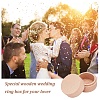1Pc Round Beechwood Jewelry Storage Gift Box with Lid CON-YW0001-85-6