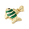 Brass Enamel Pendants KK-H267-116B-3