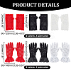 6 Pairs 6 Style Flower Pattern Lace Gloves AJEW-GA0006-10-2