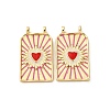 Brass Enamel Pendants KK-Q098-03G-1