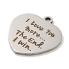 Non-Tarnish Valentine's Day 201 Stainless Steel Pendants STAS-L079-24P-02-2