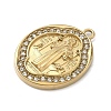 304 Stainless Steel & Rhinestone Pendants STAS-G371-09D-01G-2