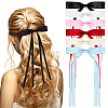 Polyester Ribbon Bowknot Alligator Hair Clips AJEW-CP0008-40B-1