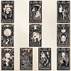 10Pcs 10 Styles Tarot Enamel Pins JEWB-SC0001-72-7