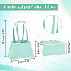12Pcs 6 Colors Trapezoid Paper Flower Storage Bags with Handle ABAG-NB0001-96-2