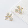 304 Stainless Steel Enamel Stud Earrings for Women MC3518-4-1