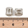 Brass Micro Pave Clear Cubic Zirconia European Beads CU-CBA6A75-24P-3