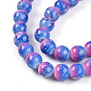 Baking Paint Glass Beads Strands DGLA-N008-8mm-02-4