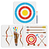 1 Set Archery PET Hollow Out Drawing Painting Stencils DIY-MA0004-37B-1