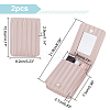 PU Leather Lipstick Case with Mirror CON-WH0088-51A-2
