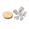 Flower 304 Stainless Steel Open Cuff Ring for Women RJEW-R006-03P-01-5