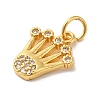 Brass Micro Pave Cubic Zirconia Pendants KK-C072-39G-2