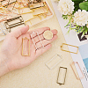 CHGCRAFT 48Pcs 4 Colors Alloy Open Back Bezel Rectangle Pendants FIND-CA0008-80-3