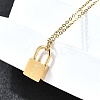 304 Stainless Steel Rolo Chain Pendant Necklaces NJEW-S444-01G-04-3