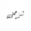 Non-Tarnish 304 Stainless Steel Connector Charms STAS-N097-099P-NR-2